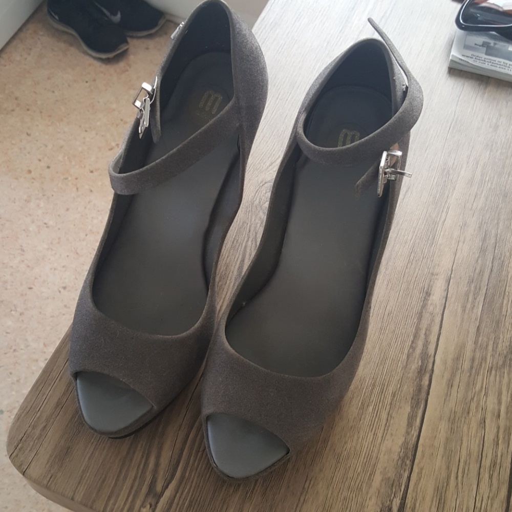 Melissa grey and black shoes